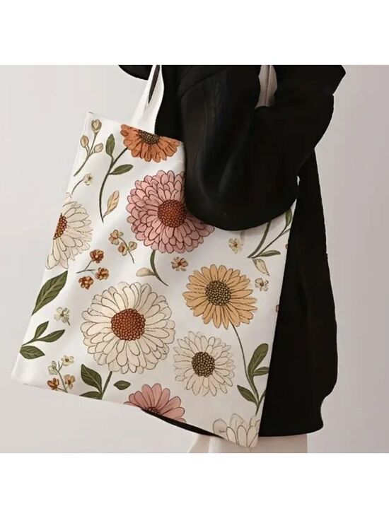 Boho Gypsy Sisters Handbags - Floral PRINT CANVAS TOTE BAG